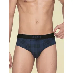 XYXX Men Checked Modal Basic Briefs XYBRF180-image-10