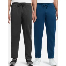 XYXX Men Grey & Blue Pack of 2 Cotton Rich Solid Track Pants-picture-33