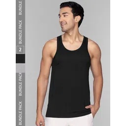 XYXX Men Pack of 2 ACE Modal-Cotton Solid Round Neck Vest XYVEST2PCKN08-picture-21