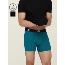 XYXX Men Pack Of 2 Black & Blue Snug fit Ultra-Soft Ace Modal Cotton Boxer Briefs-picture-17