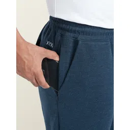 XYXX Men Pack Of 2 Blue & Charcoal Grey Solid Antimicrobial Cotton Joggers image 5