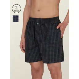 XYXX Men Pack of 2 Checked  Cotton Concealed Fly Boxers -XYBOX2PCKN242-image-6