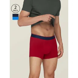 XYXX Men Pack Of 2 Traq Silver Cotton Trunk image 1