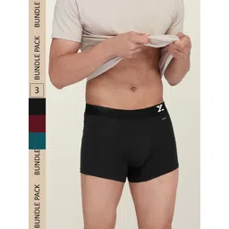 XYXX Men Pack Of 3 Aero Super Combed Cotton Trunks XYTRNK3PCKN540-picture-34