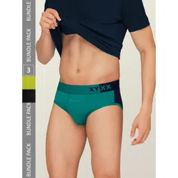 XYXX Men Pack Of 3 Colourblocked Anti-Microbial Basic Briefs-picture-26