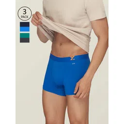 XYXX Men Pack Of 3 Traq Silver Cotton Trunk-picture-28