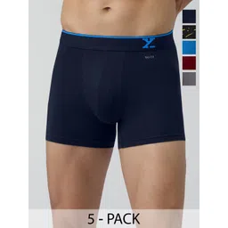 XYXX Men Pack Of 5 Solid Super Combed Cotton Trunks XYTRNK5PCKN618-picture-22