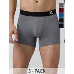 XYXX Men Pack Of 5 Super Combed Cotton Solid Printed Trunks XYTRNK5PCKN620-picture-25