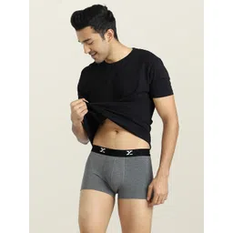 XYXX Men Solid ACE IntelliSoft Modal Dark Grey Trunks-picture-28