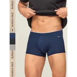 XYXX Men Solid Pack Of 3 Uno IntelliSoft Micro Modal Trunk-picture-22