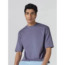 XYXX Men Solid Round Neck Cotton Oversized T-shirt-picture-21