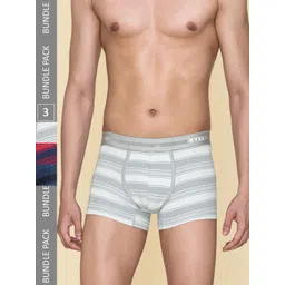 XYXX Men Striped Pack of 3 Streax Intellieaze Super Combed Cotton Trunk XYTRNK3PCKN842-picture-39