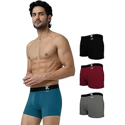 xyxx Men's Aero Super Combed Cotton Regular Fit Solid Antibacterial Trunks with No Marks Waistband (Pack of 4)-picture-32