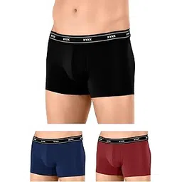 xyxx Men's Apollo Bamboo Cotton Regular Fit Solid Antibacterial Trunks with No Marks Waistband (Pack of 3)-picture-30