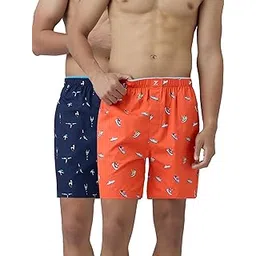 xyxx Men's Renew Super Combed Cotton Regular Fit Printed Boxer Shorts with No Marks Waistband & Dual Side Pocket (Pack of 2)-picture-51
