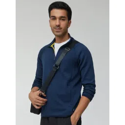 XYXX Midnight Blue Regular Fit High Neck Sweatshirt-picture-24