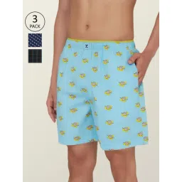XYXX Multi Cotton Relaxed Fit Checks Boxers - Pack Of 3-picture-39