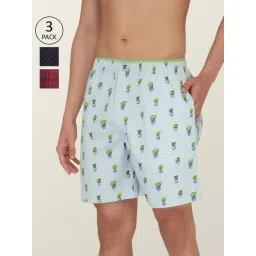 XYXX Multi Cotton Relaxed Fit Checks Boxers - Pack Of 3-picture-14