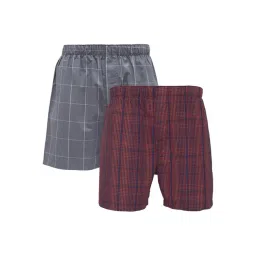 XYXX Multicolor Check Boxers - Pack of 2-picture-13