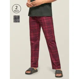 XYXX Multicolor Check Pyjamas - Pack of 2-picture-27