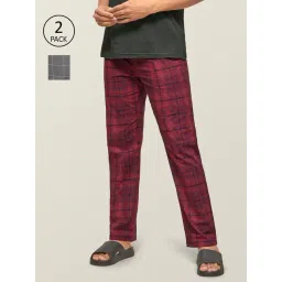 XYXX Multicolor Check Pyjamas - Pack of 2-picture-12