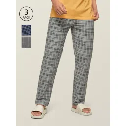XYXX Multicolor Cotton Regular fit Checks Pyjama-picture-13