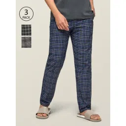 XYXX Multicolor Cotton Regular fit Checks Pyjama-picture-19