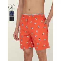 XYXX Multicolor Cotton Relaxed Fit Printed Boxers - Pack Of 3-picture-44