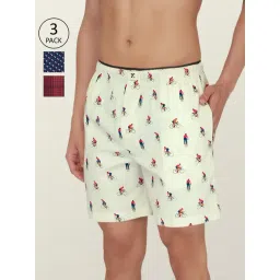 XYXX Multicolor Cotton Relaxed Fit Printed Boxers - Pack Of 3-picture-17