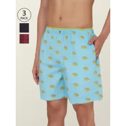 XYXX Multicolor Cotton Relaxed Fit Printed Boxers - Pack Of 3-picture-47