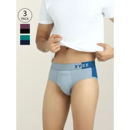 XYXX Multicolor Micro Modal Briefs - Pack of 3-picture-47