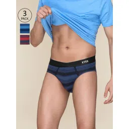XYXX Multicolored Cotton Regular Fit Striped Briefs - Pack Of 3-picture-43