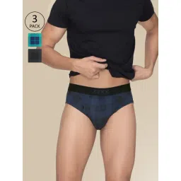 XYXX Multicolored Regular Fit Checks Briefs - Pack Of 3-picture-21