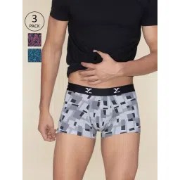 XYXX Multicolored Slim Fit Printed Trunks - Pack Of 3-picture-13