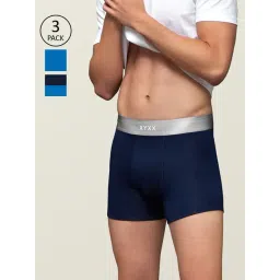 XYXX Navy & Blue Slim Fit Trunk (Pack Of 3)-picture-42
