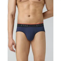 Xyxx Navy Nylon Solid Regular Fit Briefs-picture-15