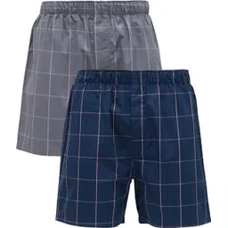 xyxx Pack of 2 100% Super Combed Cotton Checkmate Checkered Men Boxer-picture-16