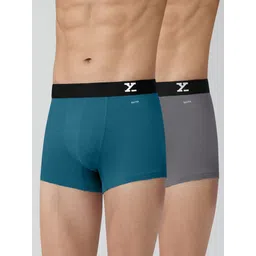 xyxx Pack of 2 Aero Anti-bacterial Odour-free cotton Solid Men Trunk-picture-28