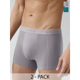 XYXX Pack Of 2 Crux IntelliFresh Mid-Rise Cotton Trunks XYTRNK2PCKN619-picture-33
