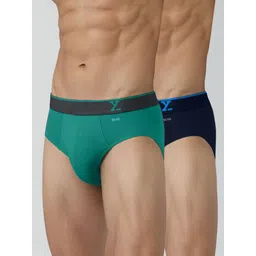 xyxx Pack of 2 Traq Anti-bacterial Odour-free cotton Solid Men Brief-picture-34