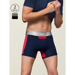 XYXX Red & Navy Slim Fit Trunk (Pack Of 2) image 1