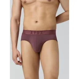 Xyxx Red Nylon Solid Regular Fit Briefs-picture-17