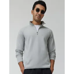 XYXX Regular Fit Solid Half- Zip Sweatshirt-image-12
