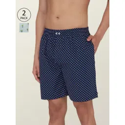 XYXX Sky Blue & Blue Cotton Relaxed Fit Printed Boxers - Pack Of 2-picture-10