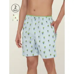 XYXX Sky Blue & Light Yellow Printed Boxers - Pack of 2-picture-18