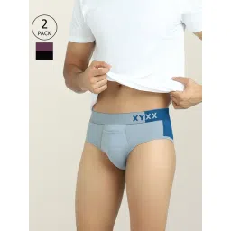 XYXX Sky Blue & Purple Micro Modal Briefs - Pack of 2-picture-27