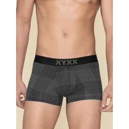XYXX Smoke Grey & Black Check Micro Modal Trunks-picture-12
