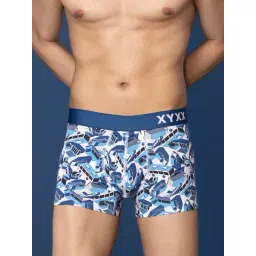 XYXX Street Blue Slim Fit Printed Trunks-picture-45