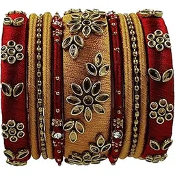 yaalz Bridal and Festival Wear Kundan Bangle Set in Multiple Colors for Women-picture-50