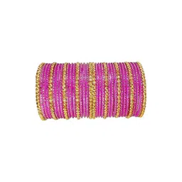Yaara fashion Set Of 34 Stone-Studded Glass Bangles-picture-24